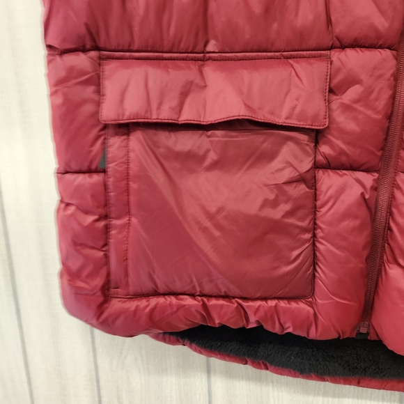 Mens xxl dark red sherpa lined vest - Picture 4 of 6